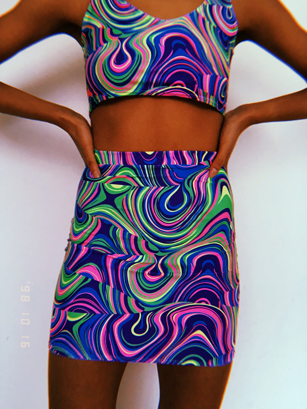 Kaleidoscope Body Con Skirt ONLY