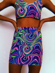 Kaleidoscope Body Con Skirt ONLY