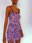 Purple Flame Mesh Dress