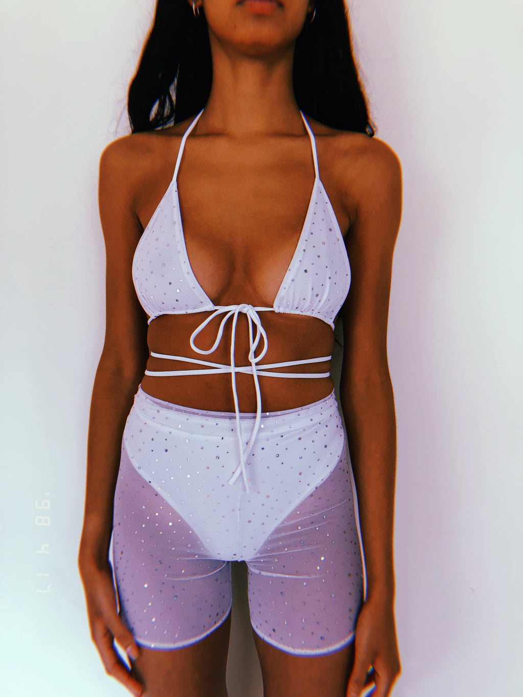 White Sparkle Short Set