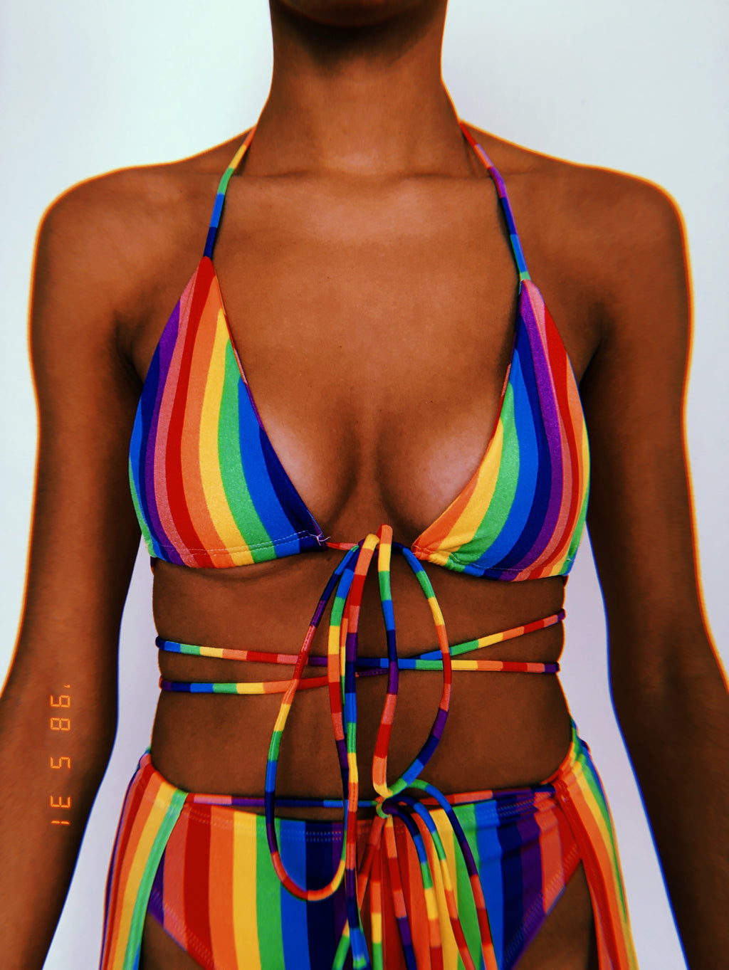 Rainbow Bikini Top Only