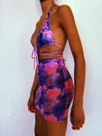 Swirl Mesh Skirt Set