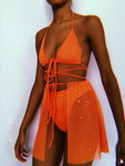 Neon Orange Sparkle Set
