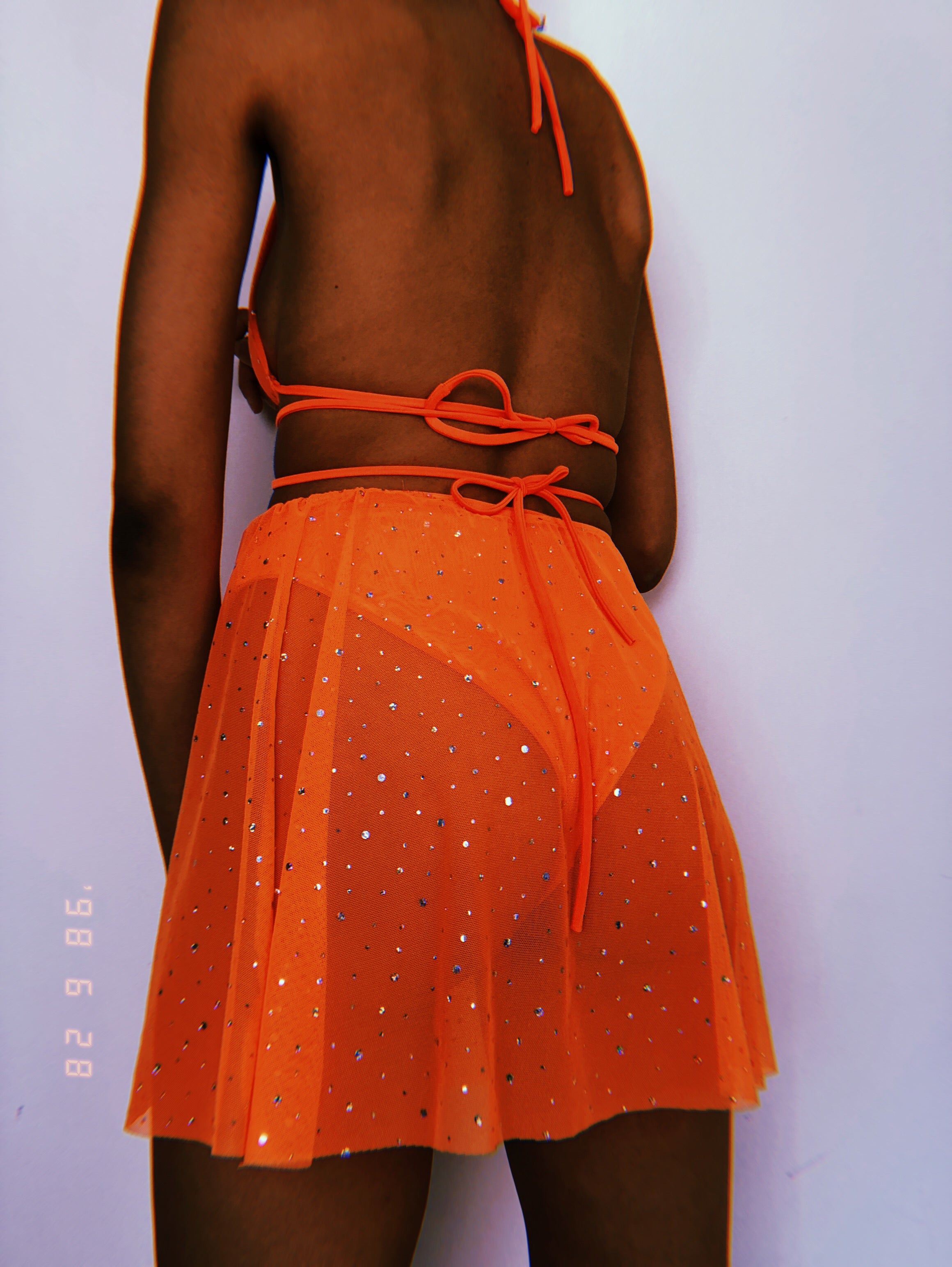 Neon Orange Sparkle Set