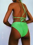 Neon Green Sparkle Bikini