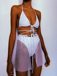 White Sparke Skirt Set