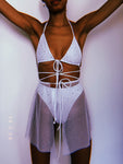 White Sparke Skirt Set