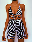 Glitz Zebra Cycling Shorts Set
