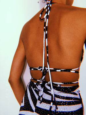 Glitz Zebra Bikini Top
