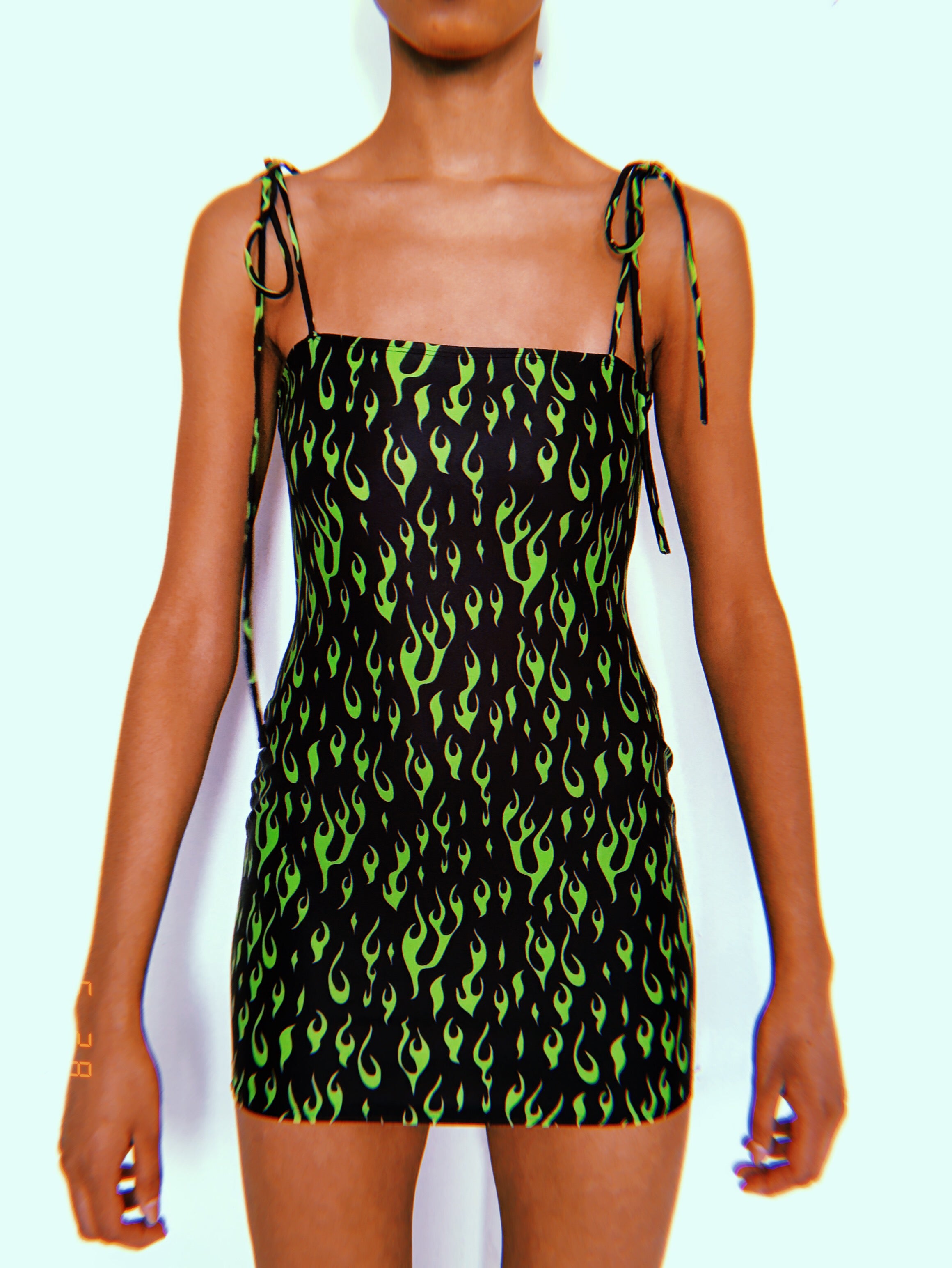 Neon OG Tie Up Dress