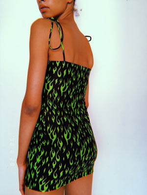 Neon OG Tie Up Dress