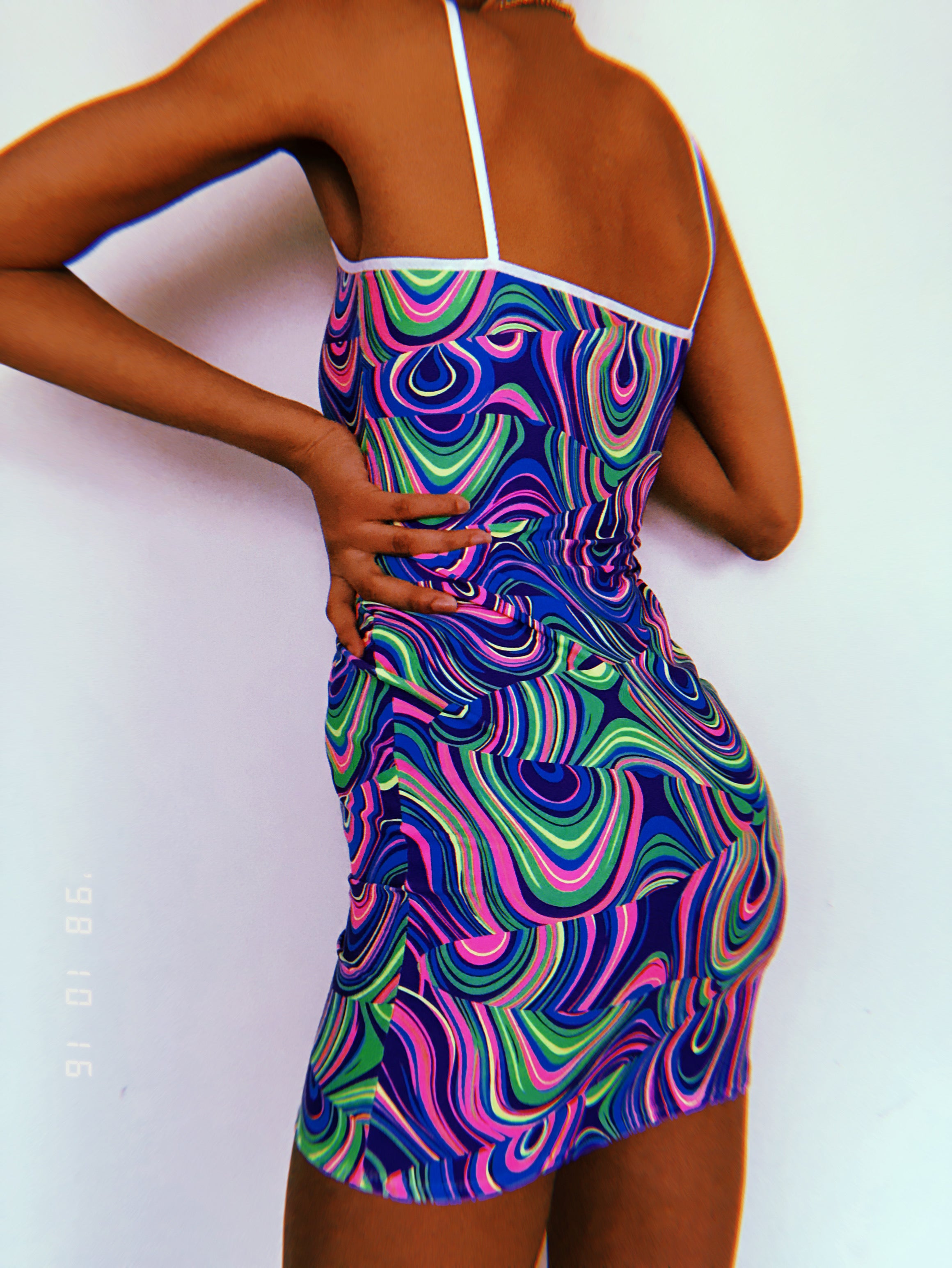 Kaleidoscope White Strap Dress