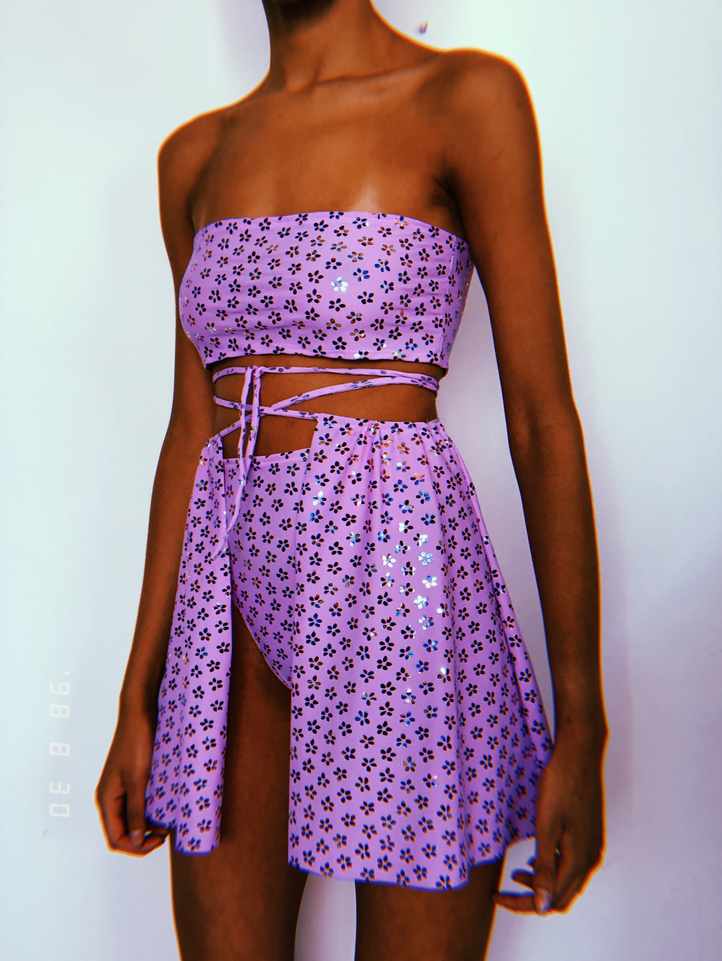 Flower Power Open Skirt Set