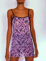 Purple Flame Mesh Dress
