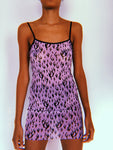 Purple Flame Mesh Dress