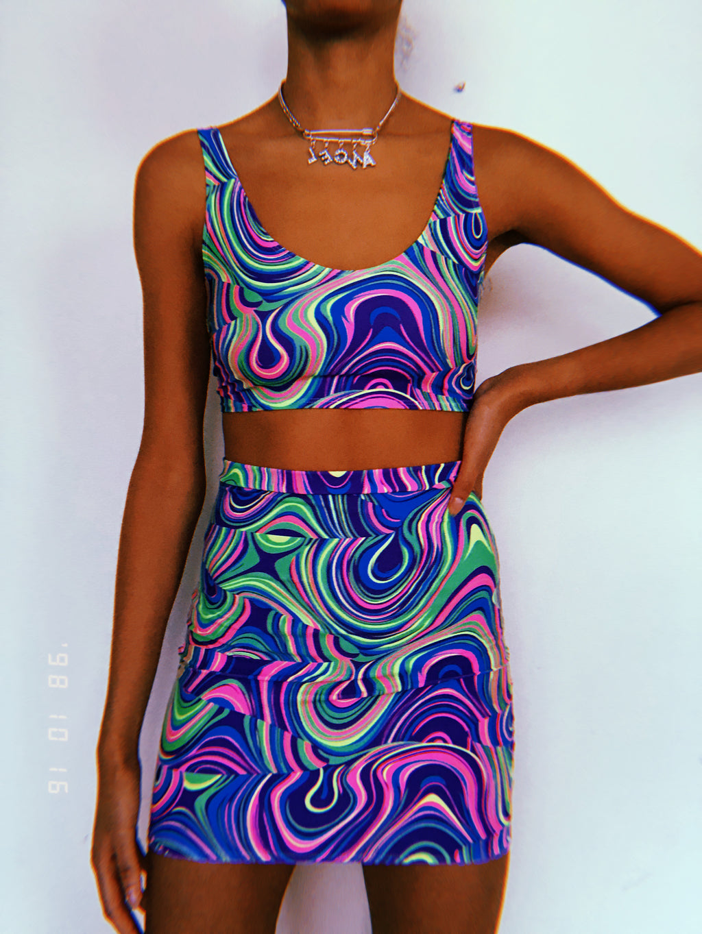 Kaleidoscope Crop Top Set