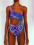 Kaleidoscope Cut Out Swimsuit
