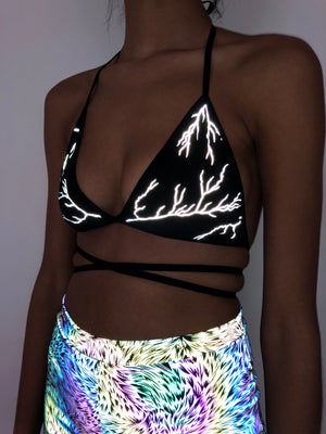 Lightening Bolt Reflective Bralette