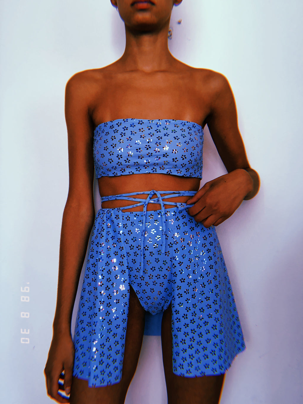 Flower Power Open Front Skirt Set