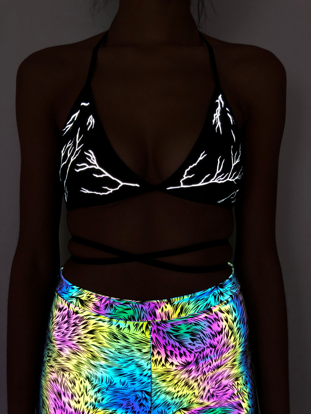 Lightening Bolt Reflective Bralette