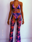 Swirl Mesh Long Chap Set