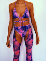 Swirl Mesh Long Chap Set