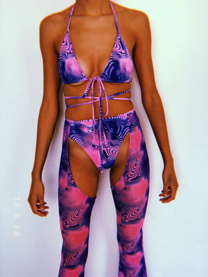 Swirl Mesh Long Chap Set