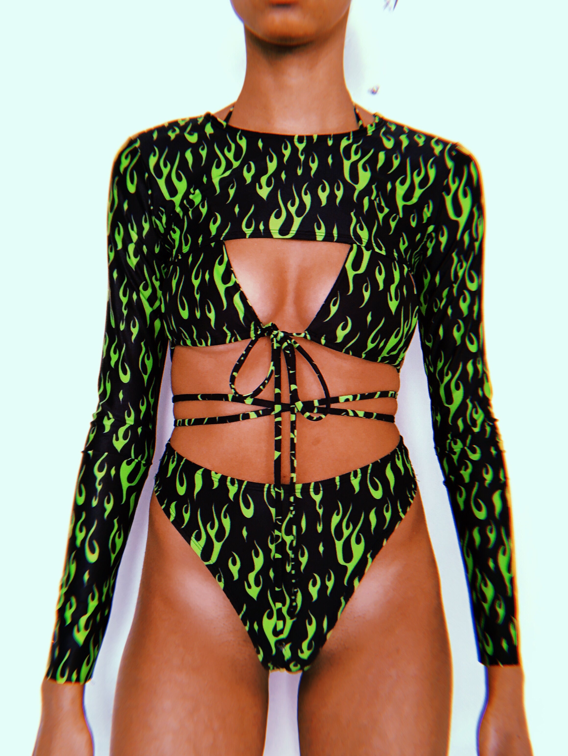 Neon Green OG Extreme Crop Set