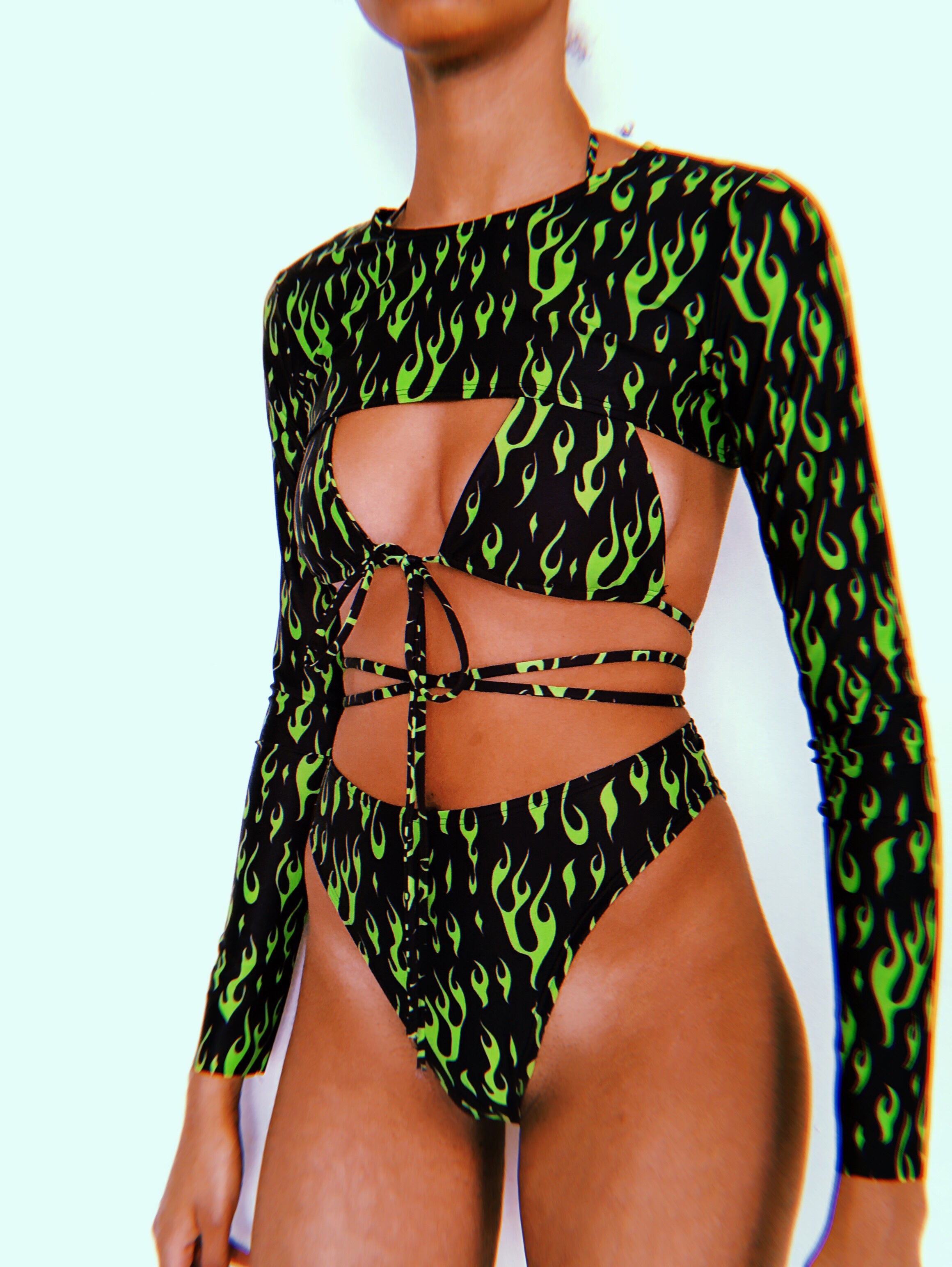 Neon Green OG Extreme Crop Set