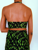 Neon Green OG Halter Top + Skirt Set