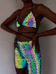 Tiger Reflective Bralette Set