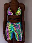 Tiger Reflective Bralette Set