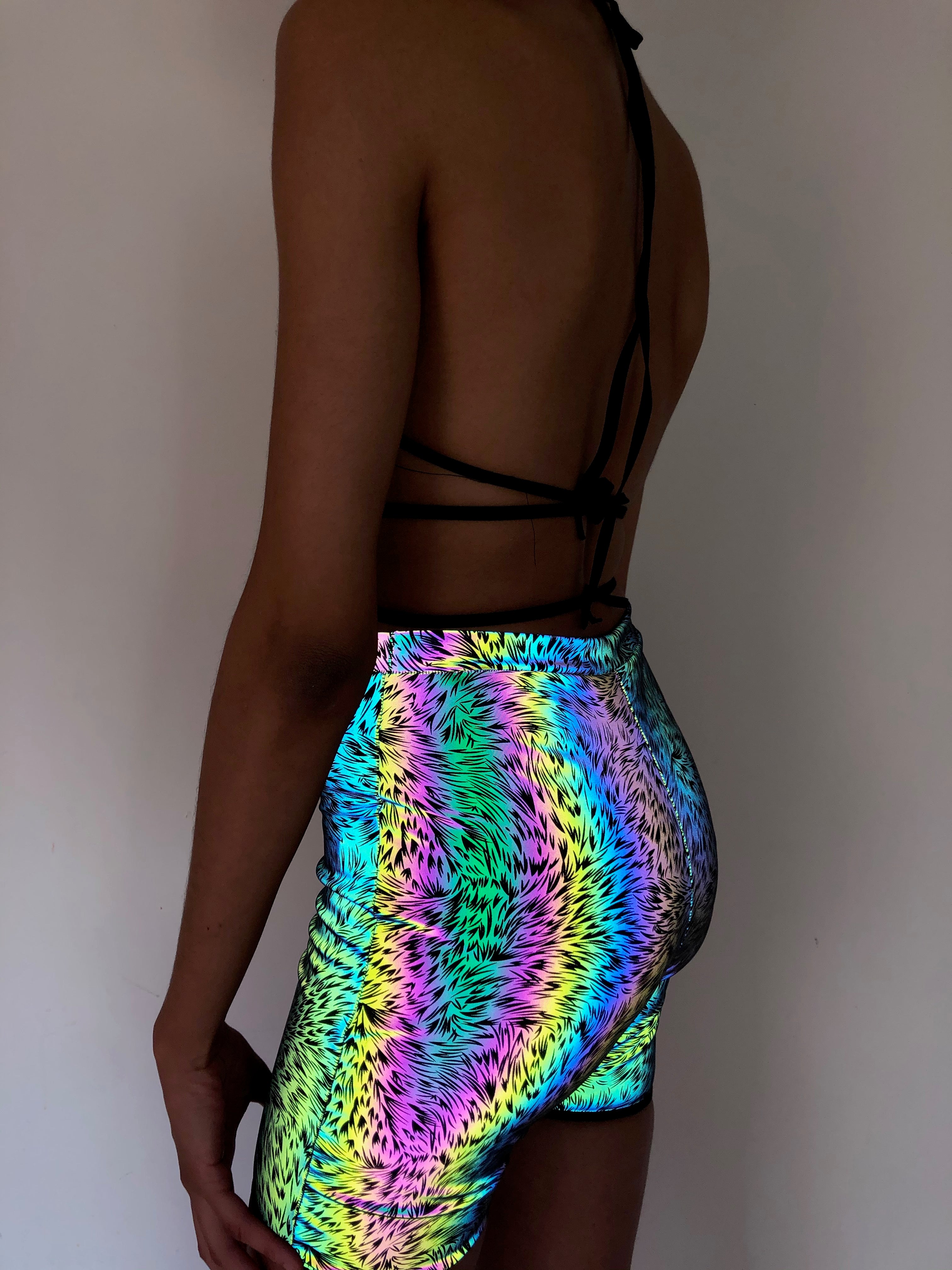 Tiger Reflective Bralette Set