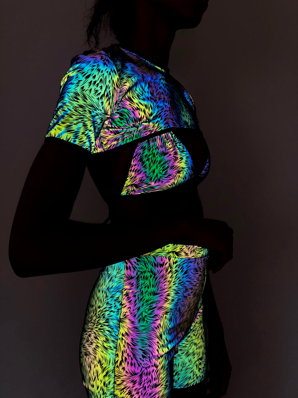 Tiger Reflective Extreme Crop Top