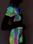 Tiger Reflective Extreme Crop Top