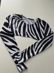 (48) - Size 10 - Zebra Extreme Crop Top