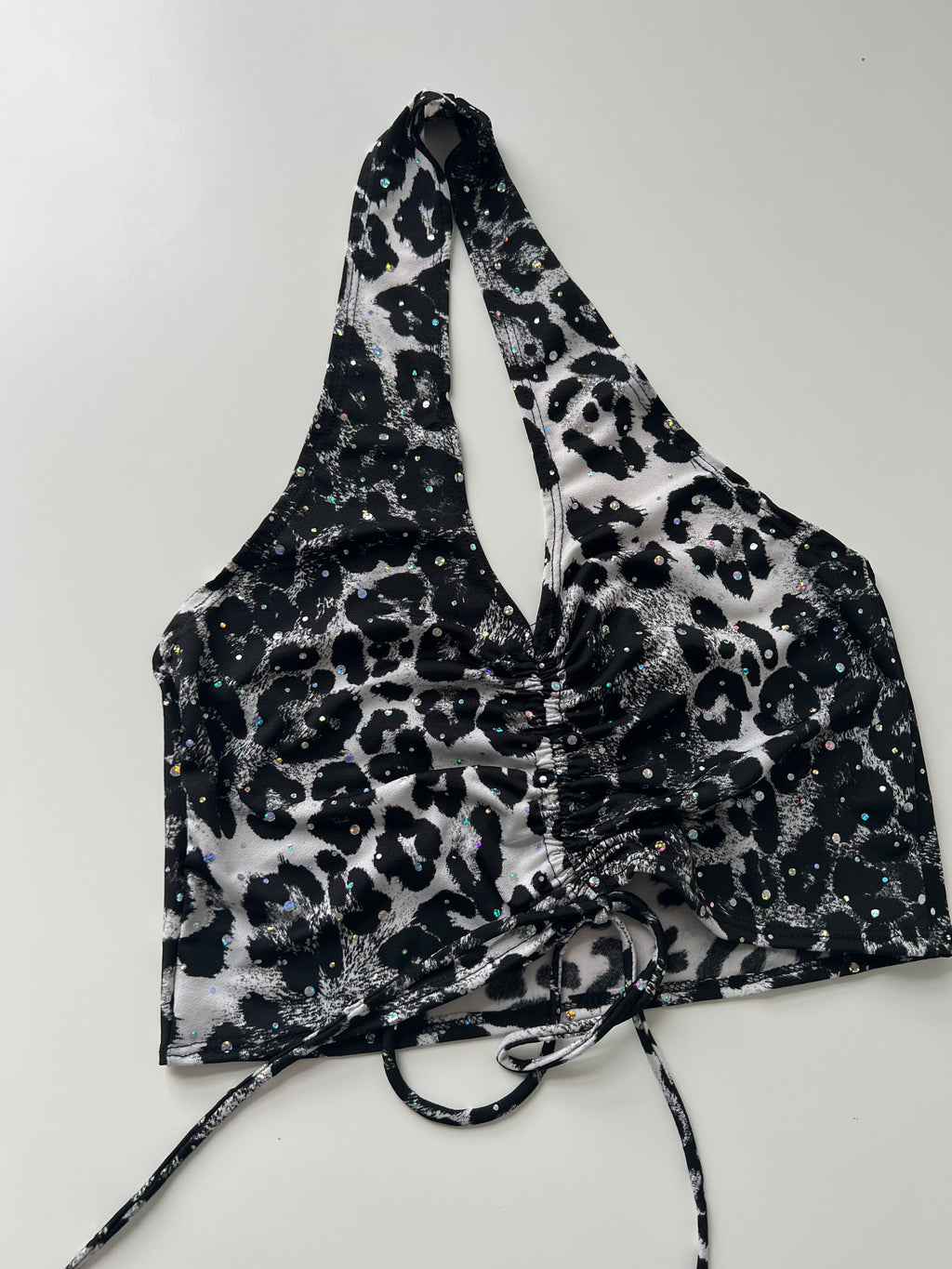 (10) Size 12 - Cheetah Ruched Halter