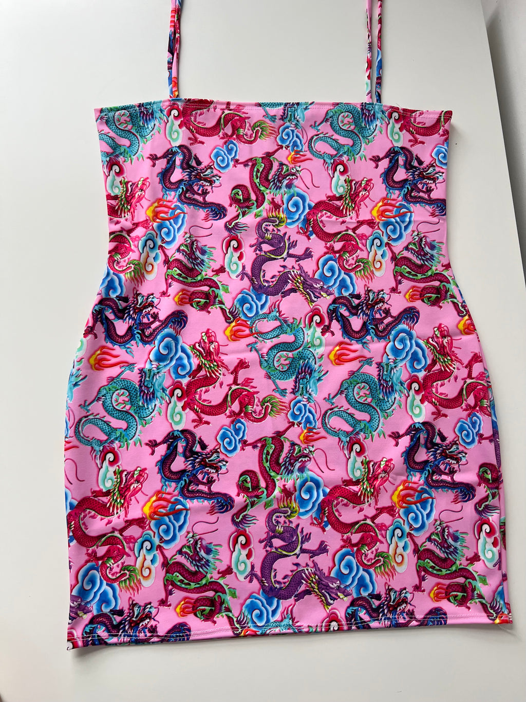 (33)- Size 14 - Pink Dragon Dress