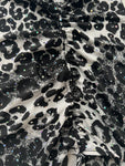 (8) Size 8-10 - Grey Cheetah Ruched Skirt