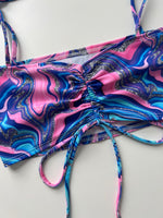 (6) Size 4-6 - Glitter Ruched Bandeau