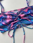 (6) Size 4-6 - Glitter Ruched Bandeau