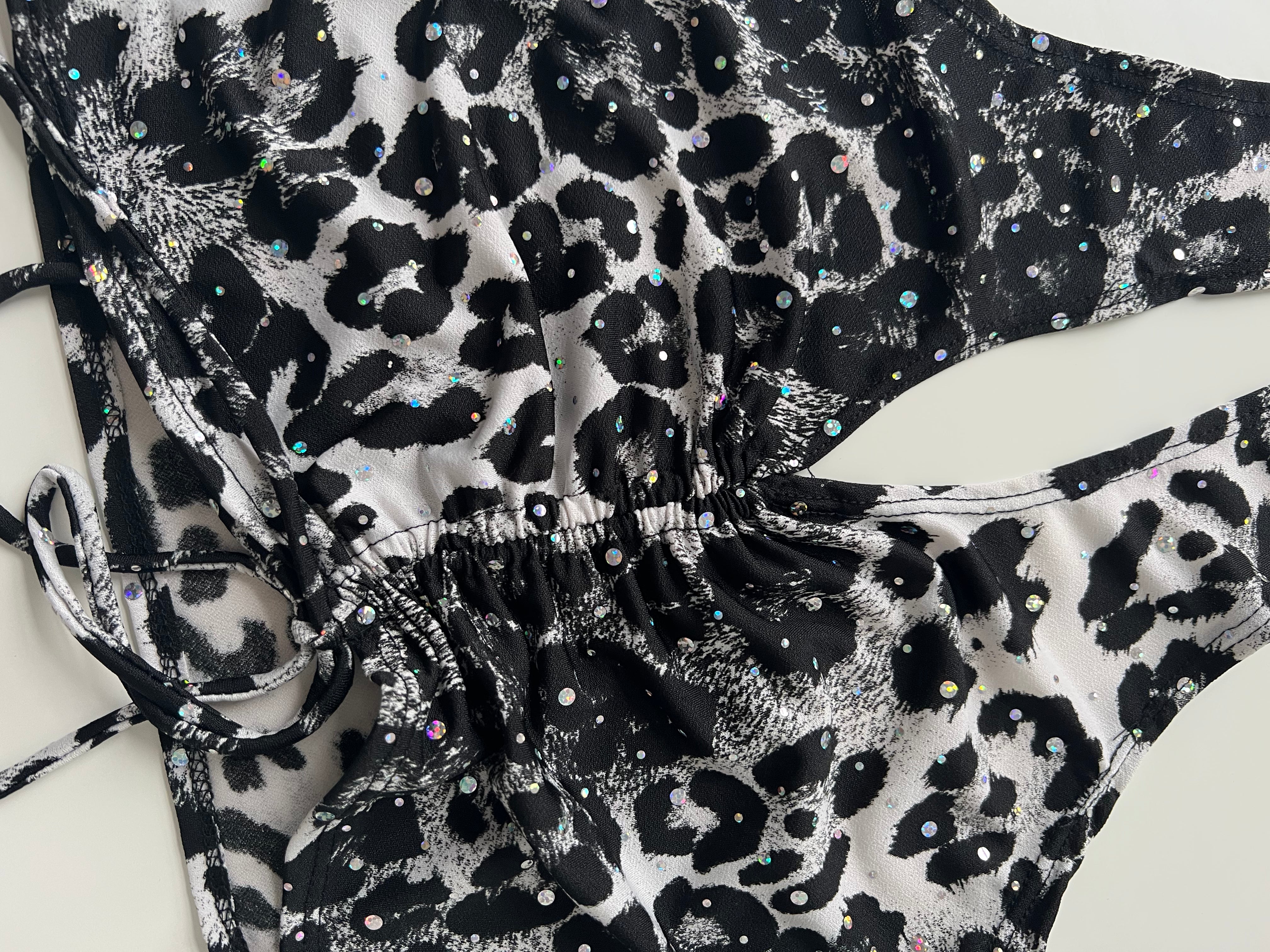 (10) Size 12 - Cheetah Ruched Halter