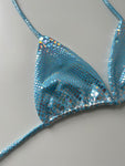 (22) - Size 8 - Blue Snake Bikini Top