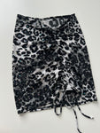 (8) Size 8-10 - Grey Cheetah Ruched Skirt