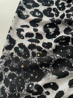 (8) Size 8-10 - Grey Cheetah Ruched Skirt