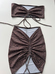 (15) Size 8 - Cheetah Ruched Set
