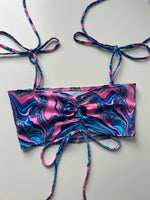 (6) Size 4-6 - Glitter Ruched Bandeau