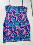 (30) - Size 10 - Glitter Marble Strap Dress