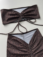 (15) Size 8 - Cheetah Ruched Set