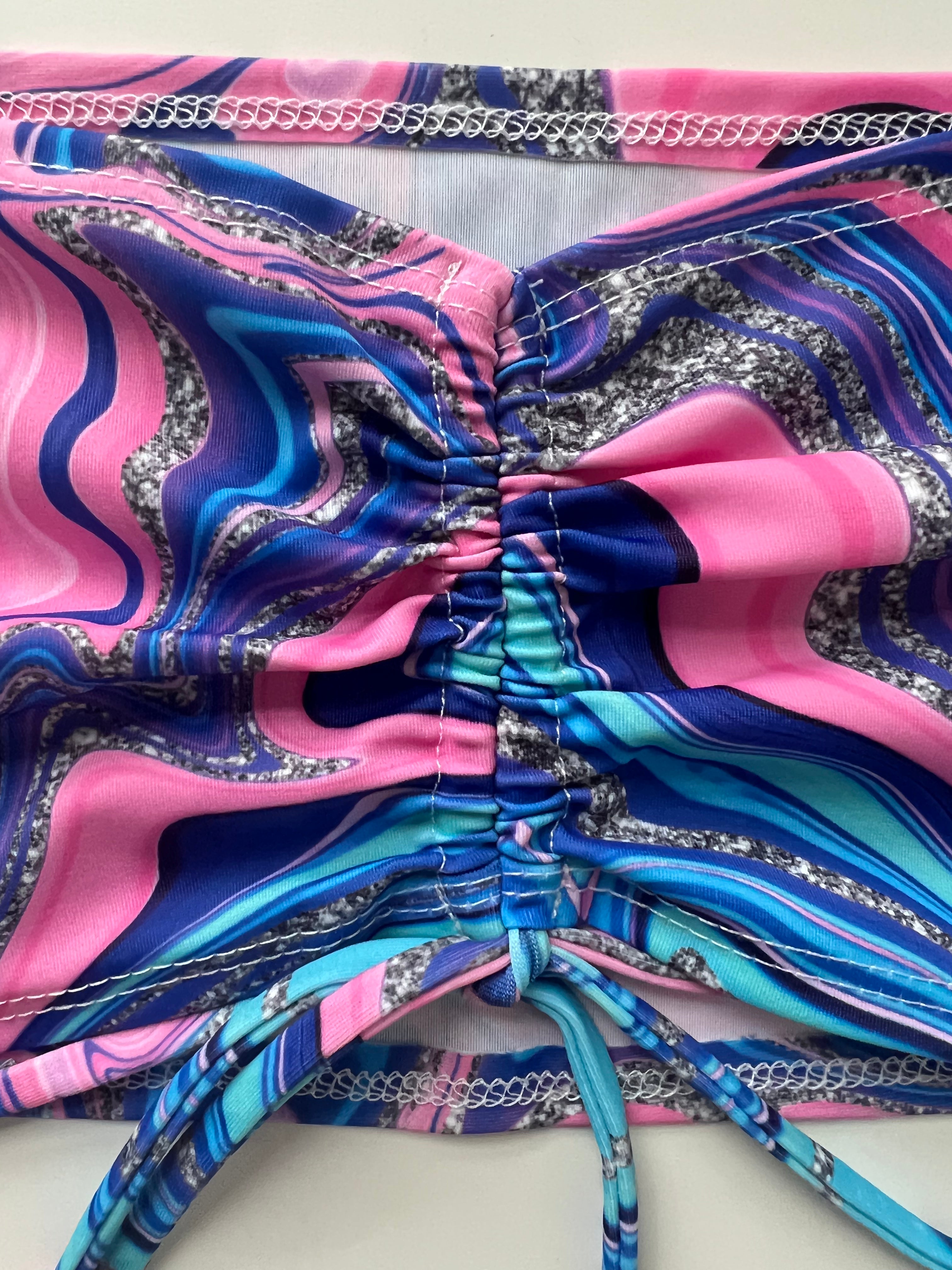 (6) Size 4-6 - Glitter Ruched Bandeau